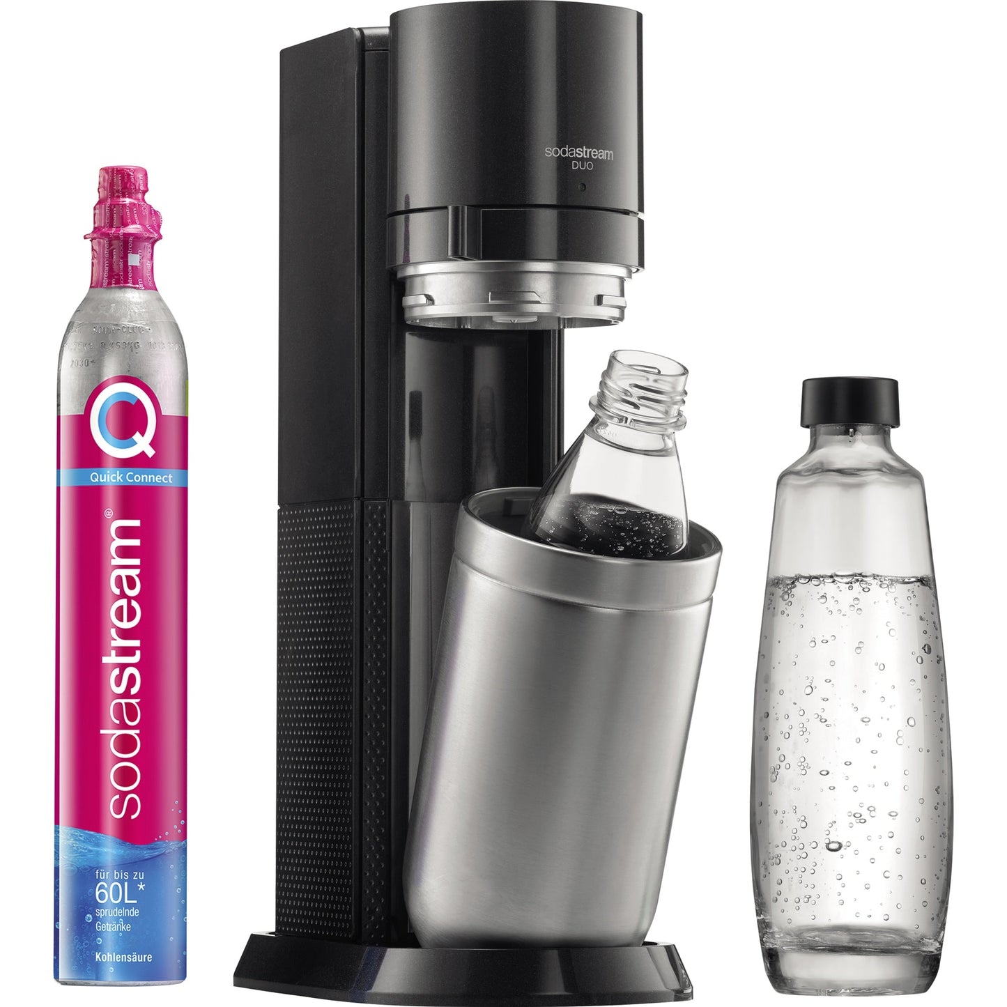 Wassersprudler DUO Titan 15,8 x 44 x 31 cm (B x H x T) Kunststoff titan