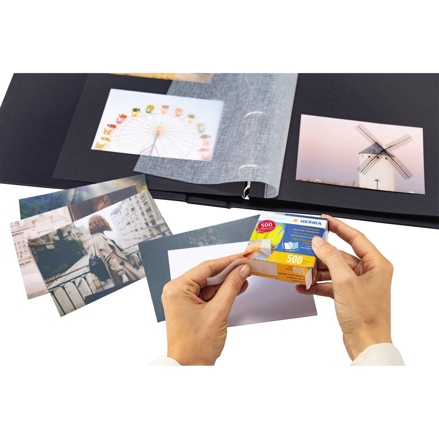HERMA Fotokleber nicht alterungsbeständig ohne Lösungsmittel säurefrei Kartonspender 500 St./Pack.