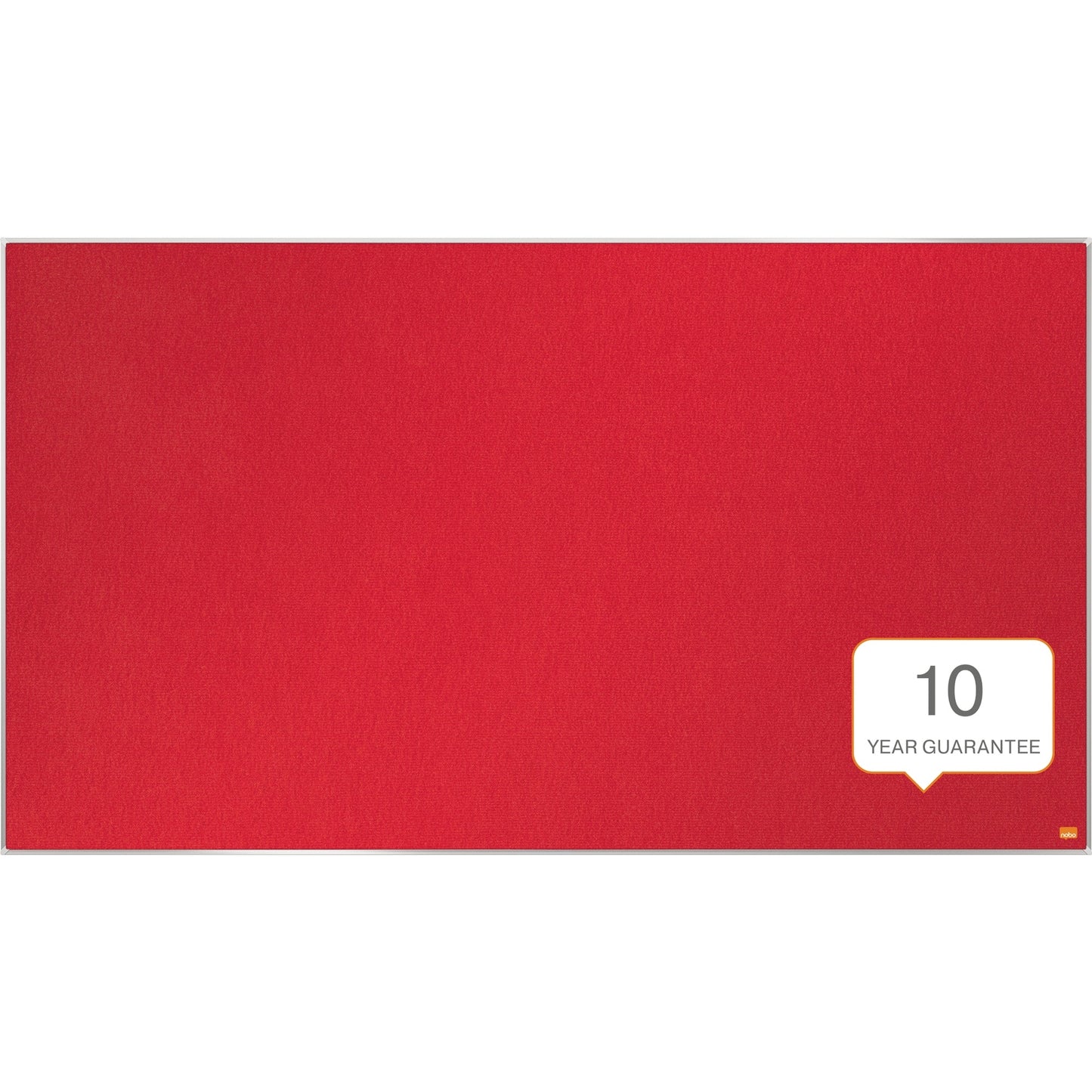 Nobo® Pinnwand Impression Pro Widescreen 122 x 69 cm (B x H) Maße der Oberfläche: 121 x 67,9 cm (B x H) Filz Material des Rahmens: Aluminium rot