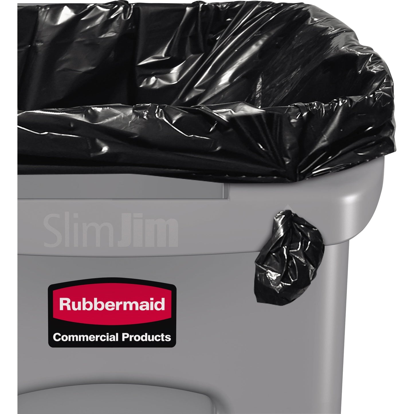 Rubbermaid Abfalleimer Slim Jim® 87l Kunststoff grau 1 Sortierfach