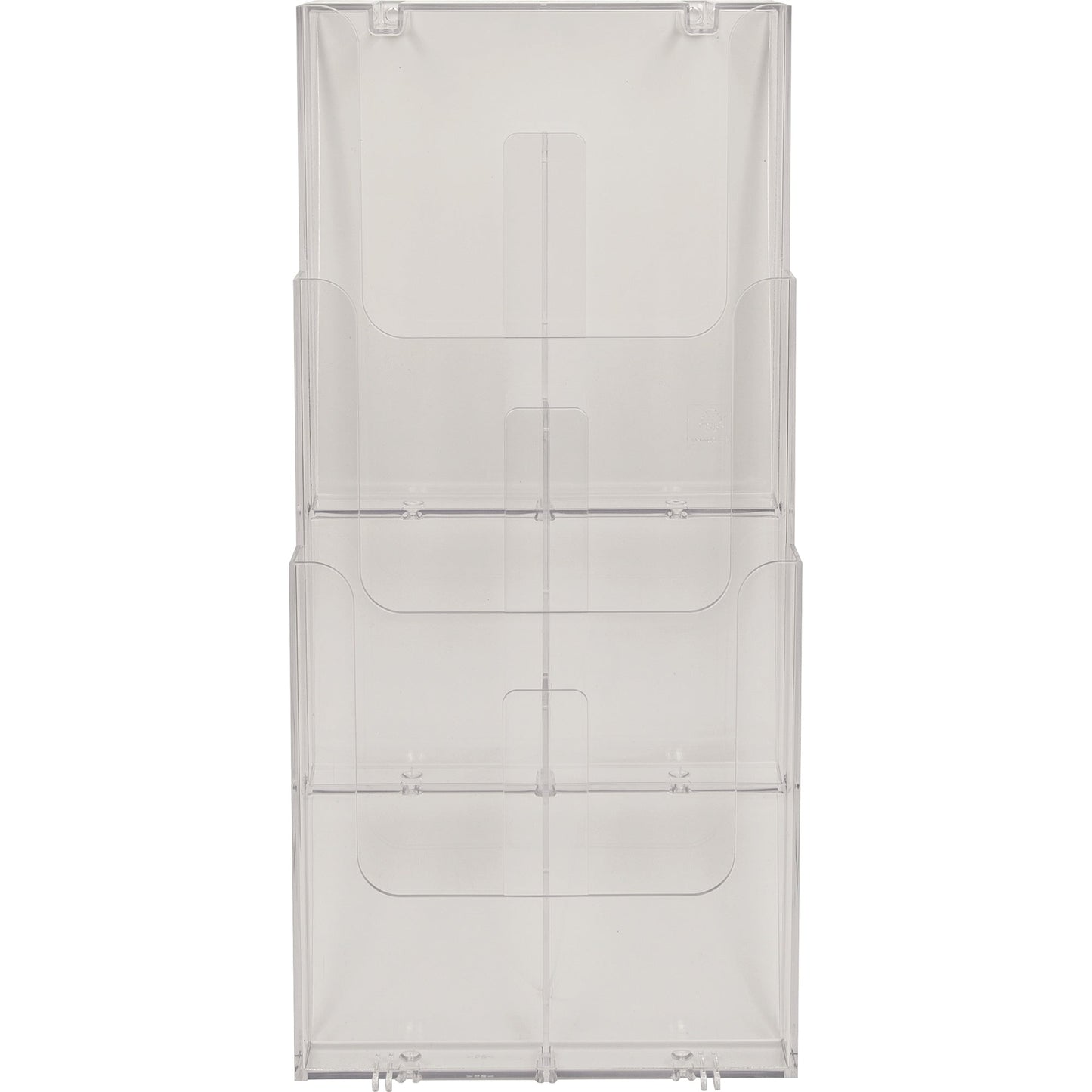 Exacompta Prospekthalter Office 23,8 x 50,4 x 17,5 cm (B x H x T) DIN A4 Polystyrol kristall 3 Fächer