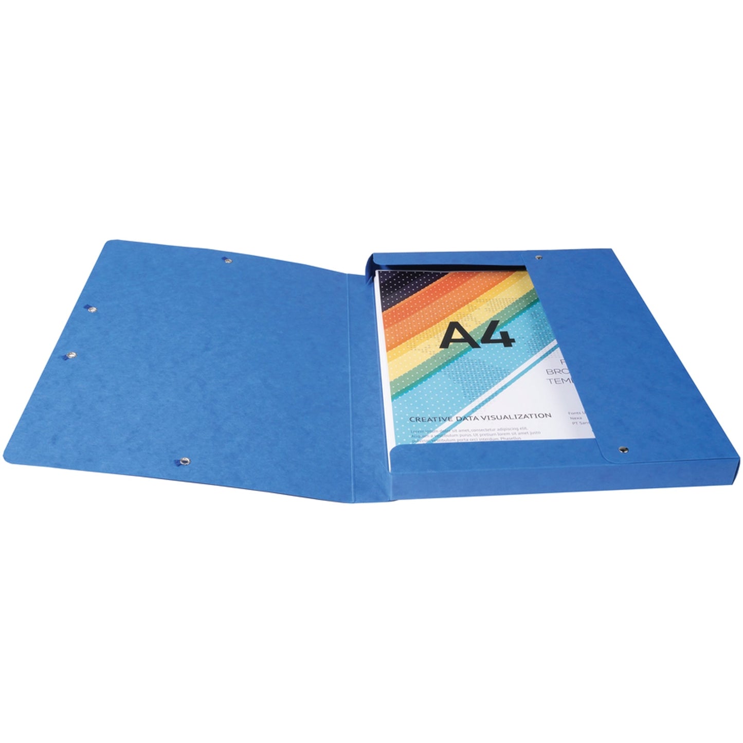 Exacompta Heftbox 25 x 32 cm (B x H) DIN A4 25mm Gummizugverschluss Colorspankarton blau