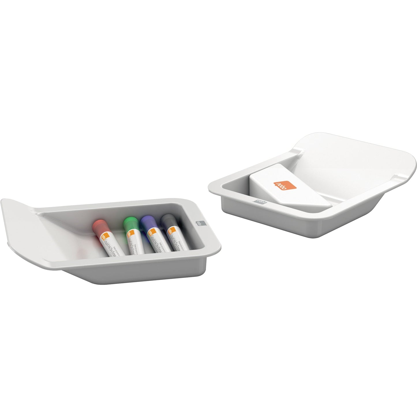 Nobo® Whiteboard Move & Meet Basissystem Maße der Oberfläche: 90 x 180 cm (B x H) Tafel magnethaftend beidseitig beschreibbar inkl. Gestell, Whiteboard Move & Meet 1915563, mobiles Zubehörfach, Flipcharthaken, Zubehör-Kit 1915566 Stahl lackiert weiß