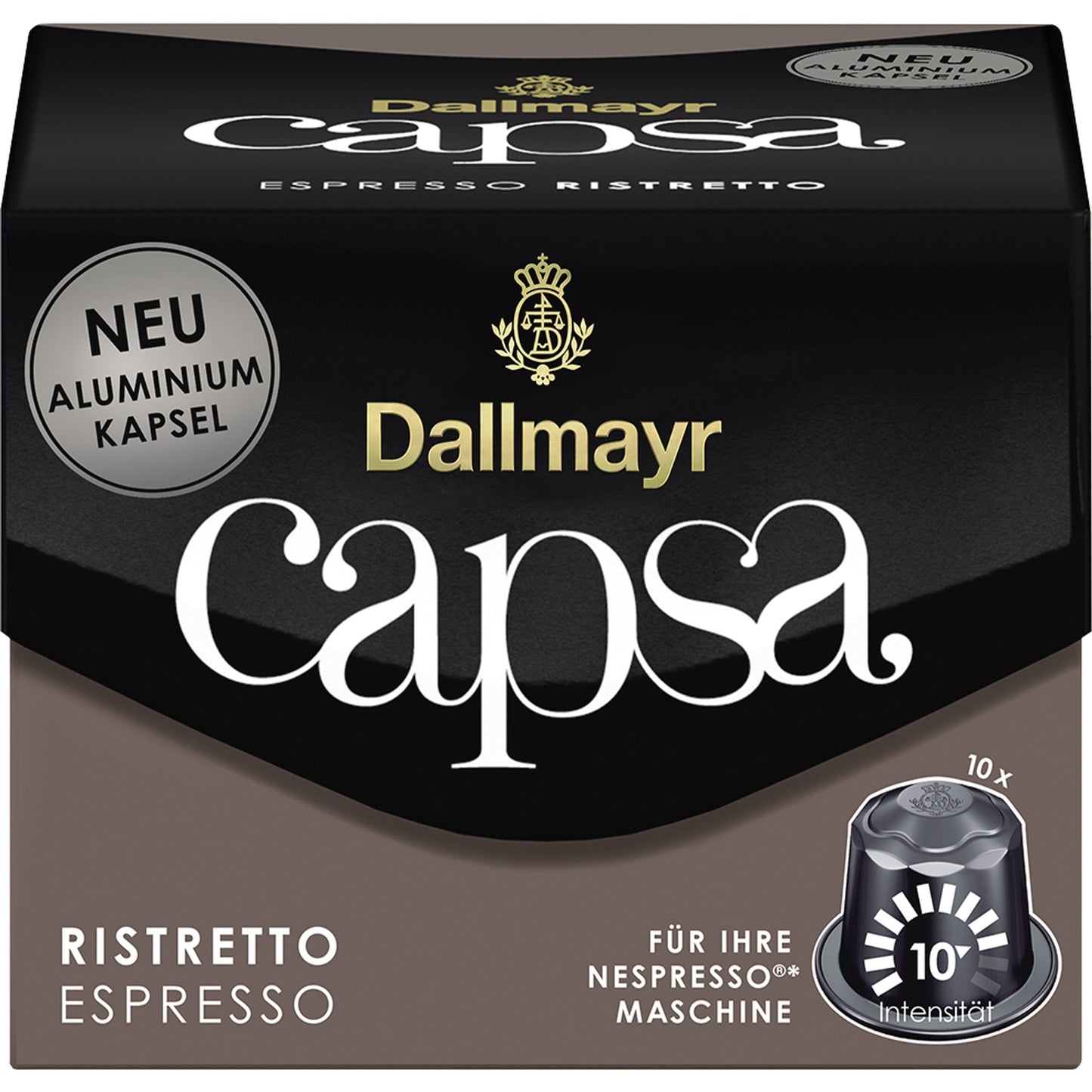 Dallmayr Espressokapsel capsa Nespresso® Maschine RISTRETTO Intensität: 10 10 x 5,6 g/Pack.