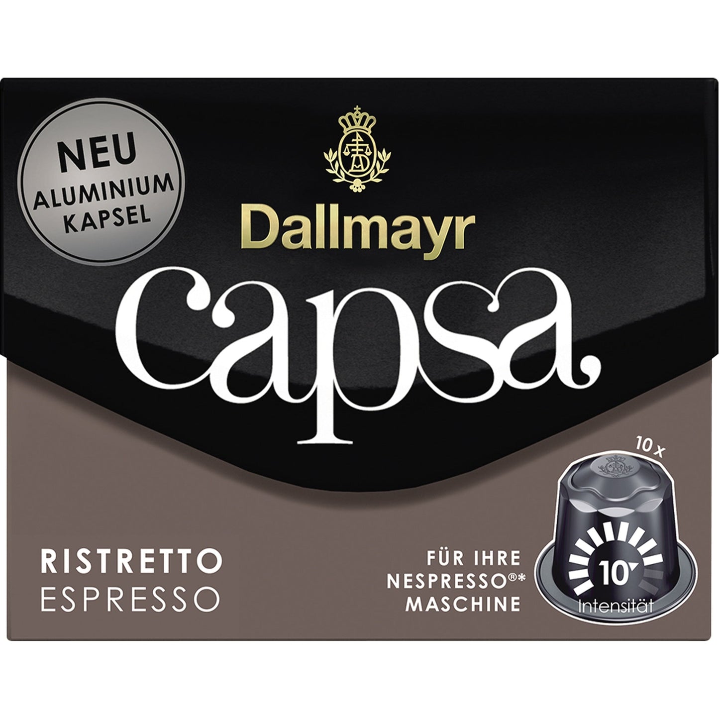 Dallmayr Espressokapsel capsa Nespresso® Maschine RISTRETTO Intensität: 10 10 x 5,6 g/Pack.