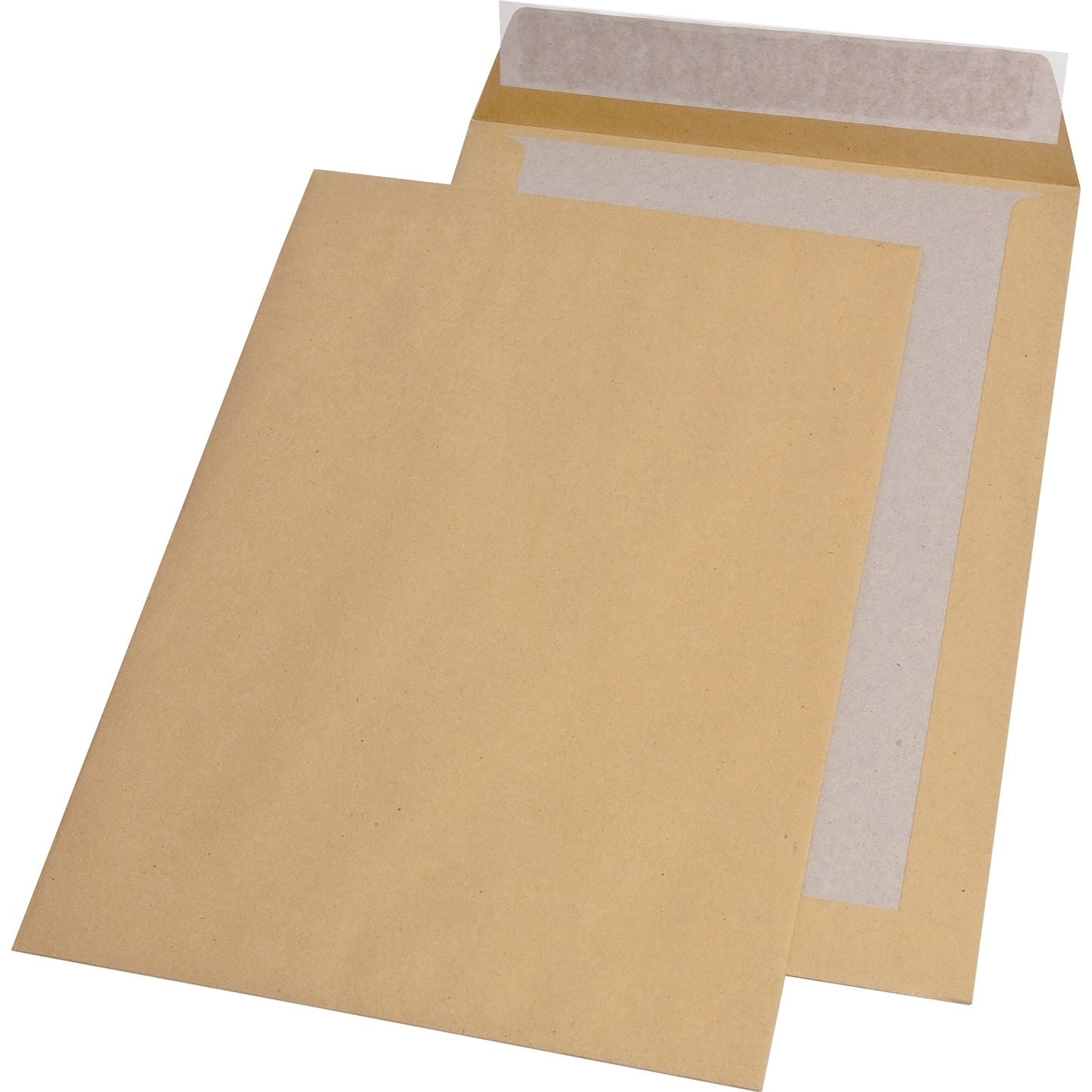 MAILmedia Papprückwandtasche DIN C4 ohne Fenster 110g/m² mit Haftklebung Natronpapier braun 100 St./Pack.