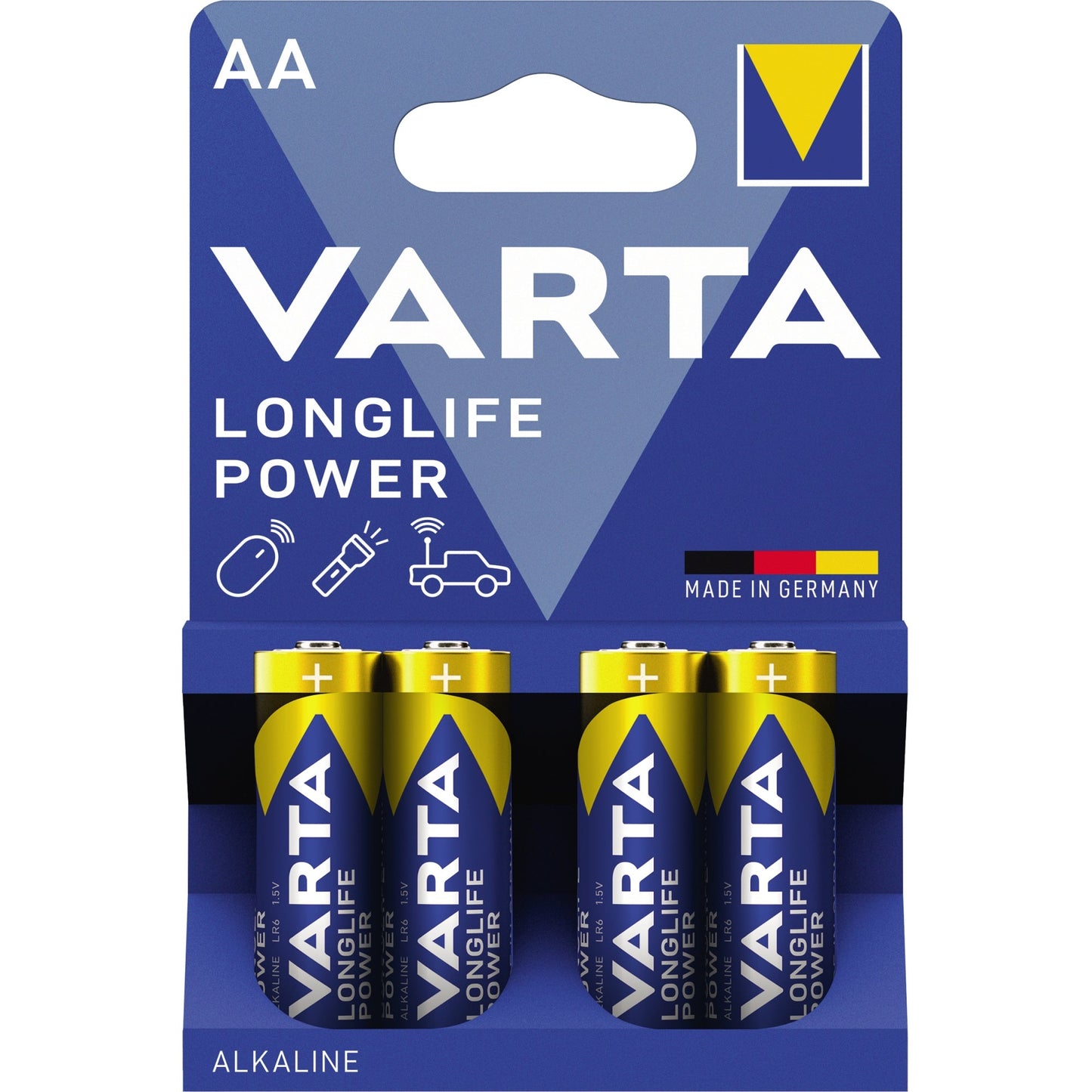 Varta Batterie Longlife Power AA/Mignon LR6 Alkaline 1,5V 2.970 mAh 4 St./Pack.