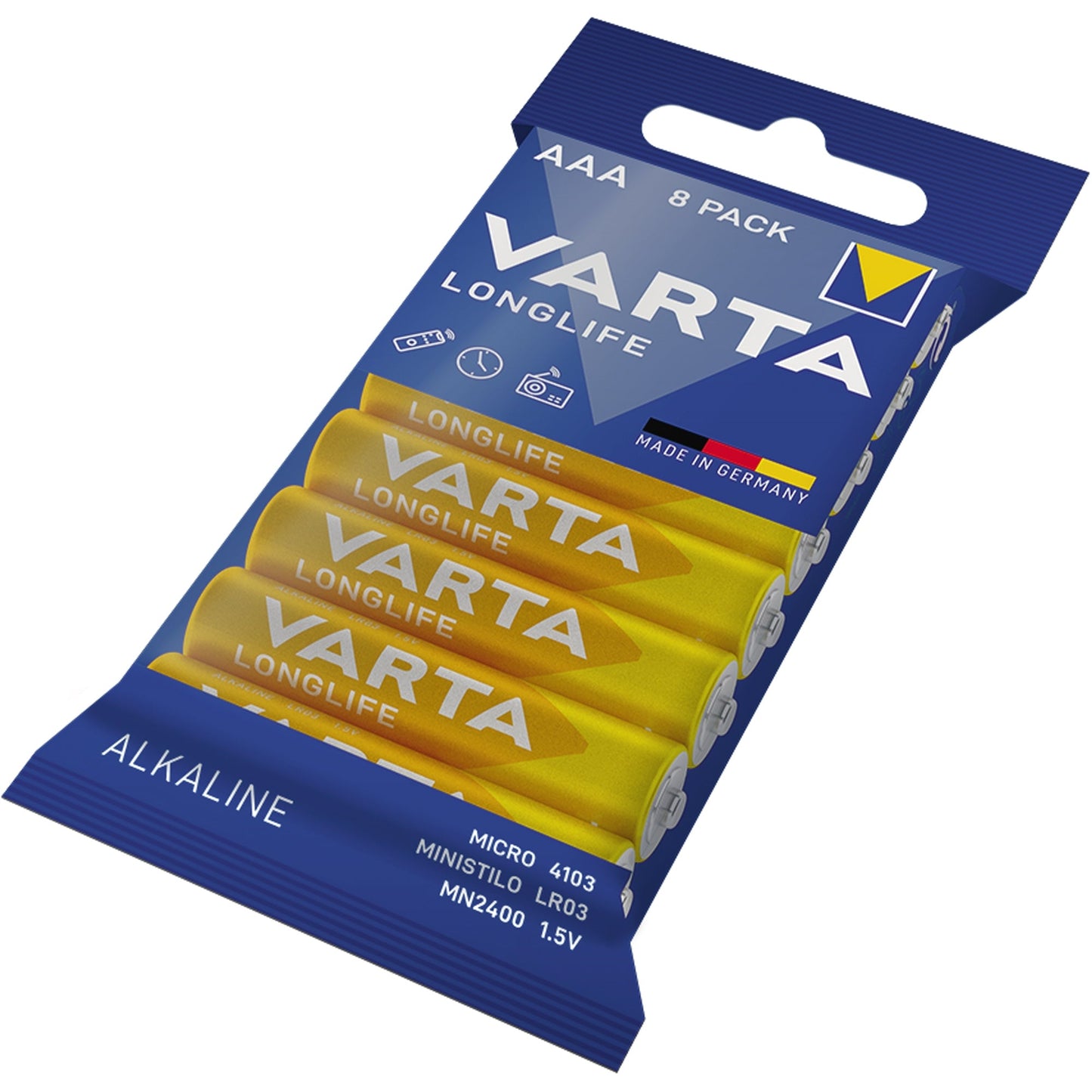 Varta Batterie Longlife AAA/Micro LR03 Alkaline 1,5V 8 St./Pack.