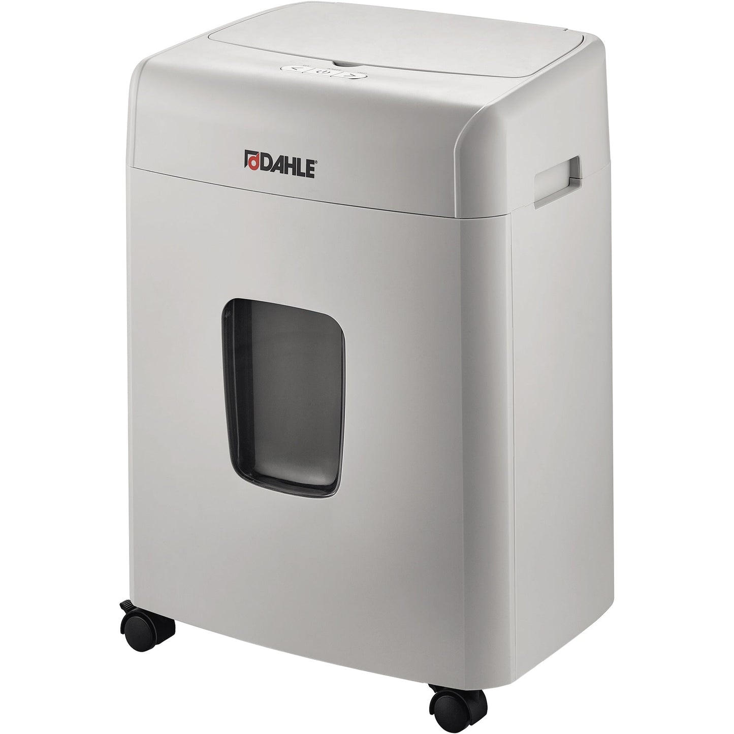 DAHLE Aktenvernichter ShredMATIC® 90 P-4 Papier, Heftklammern, Büroklammern, Kreditkarten Partikelschnitt telegrau/lichtgrau