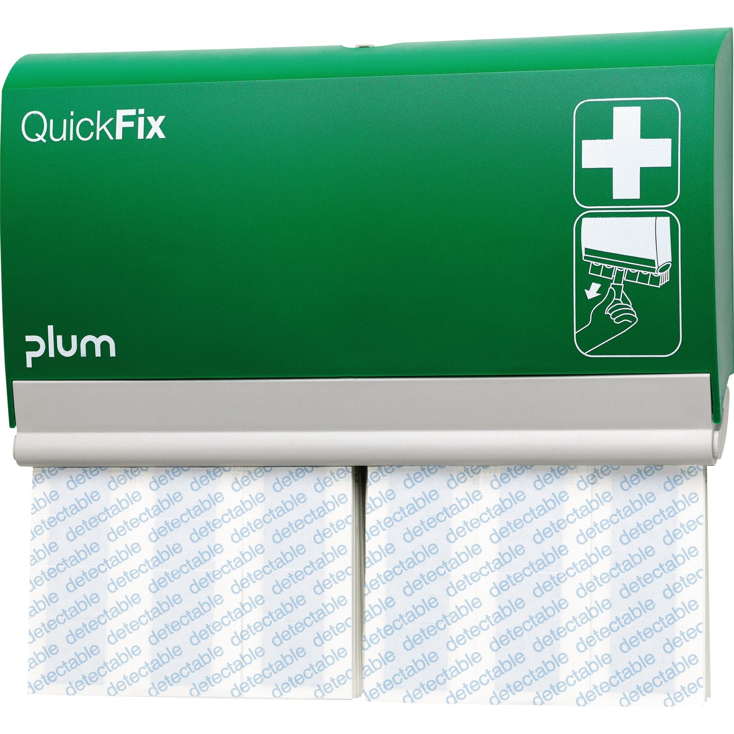 QuickFix Pflasterspender detectable long 13,5 x 23 x 3 cm (B x H x T) gefüllt Kunststoff grün