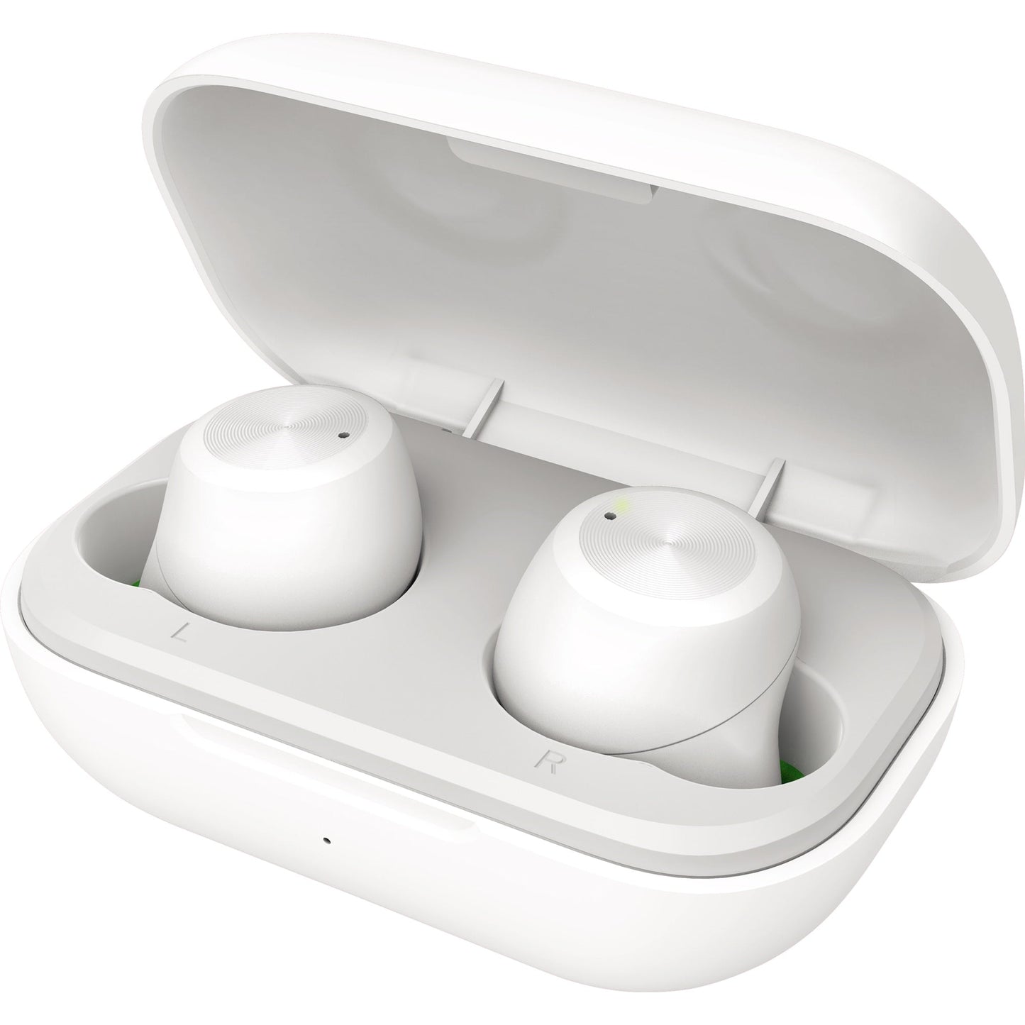 Hama Kopfhörer Spirit Chop In-Ear Smartphone 10m Akku inkl. Ladebox, 3 Paar Silikon-Ohrpolster (S/M/L), Micro-USB Ladekabel grau/weiß