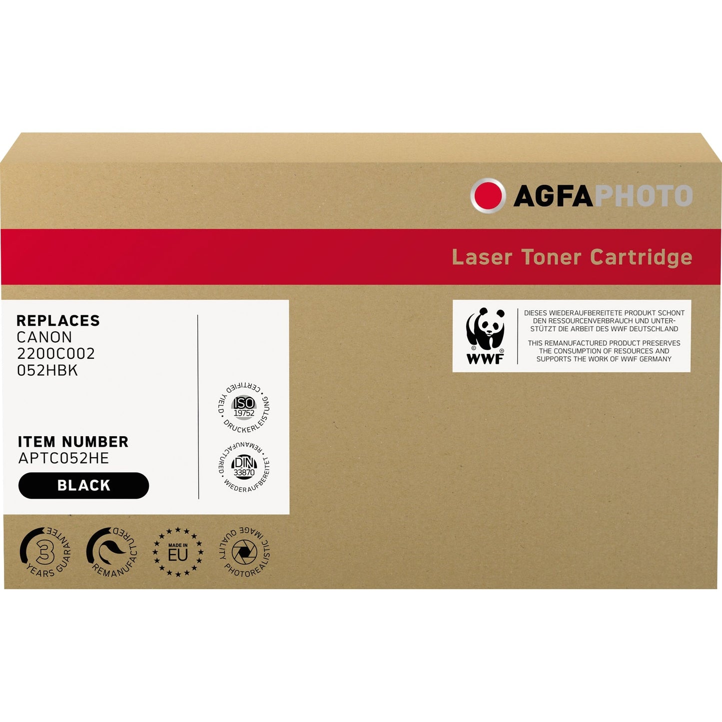 AgfaPhoto Toner kein Originalzubehör Kompatibel mit: Canon 052 H ca. 9.200 Seiten schwarz