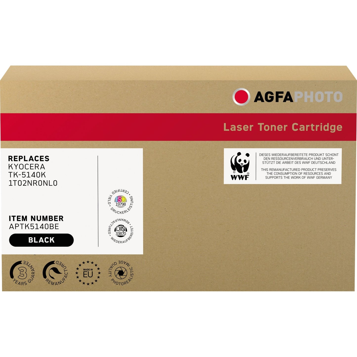 AgfaPhoto Toner kein Originalzubehör Kompatibel mit: KYOCERA TK-5140K ca. 7.000 Seiten schwarz