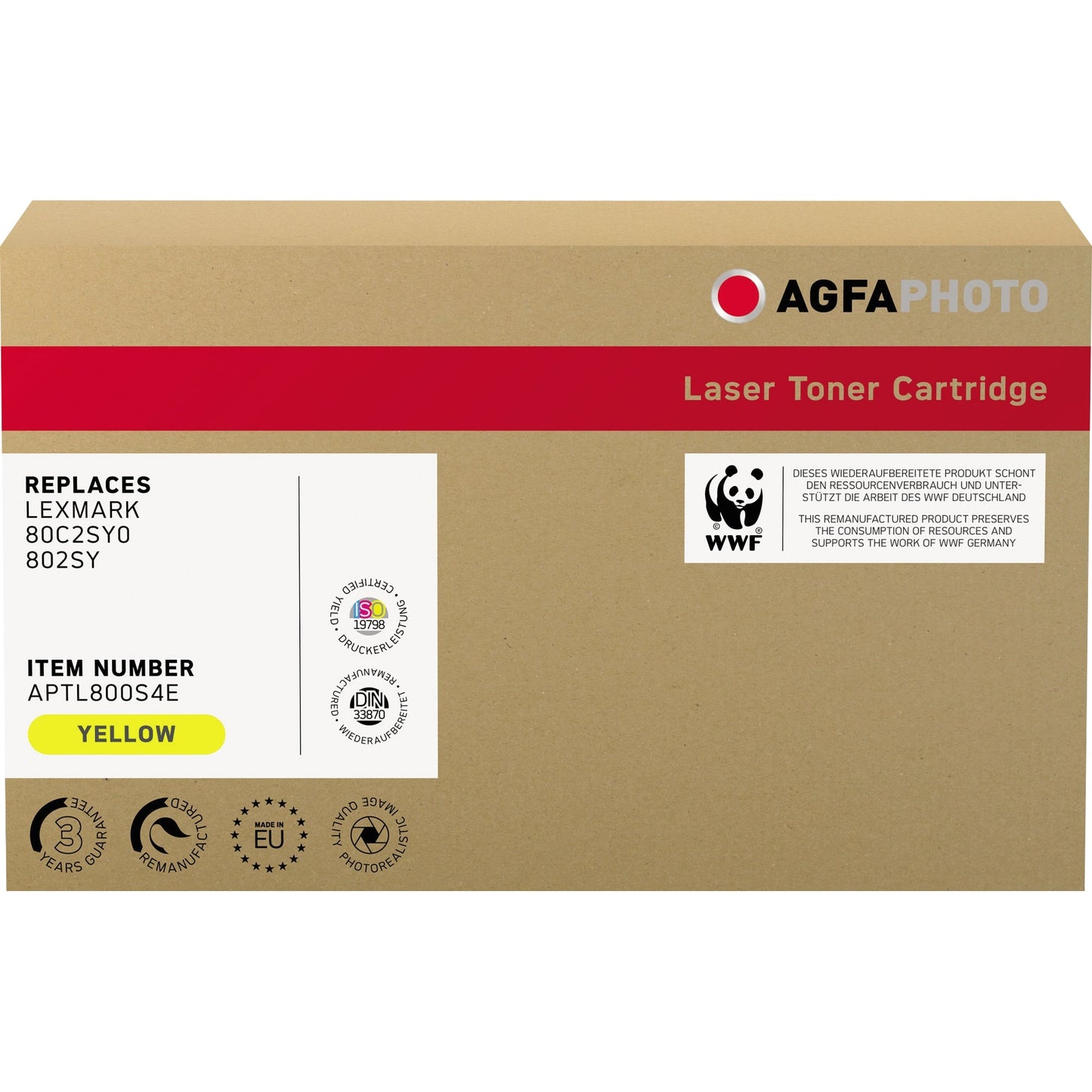 AgfaPhoto Toner kein Originalzubehör Kompatibel mit: Lexmark 80C2SY0 ca. 2.000 Seiten gelb