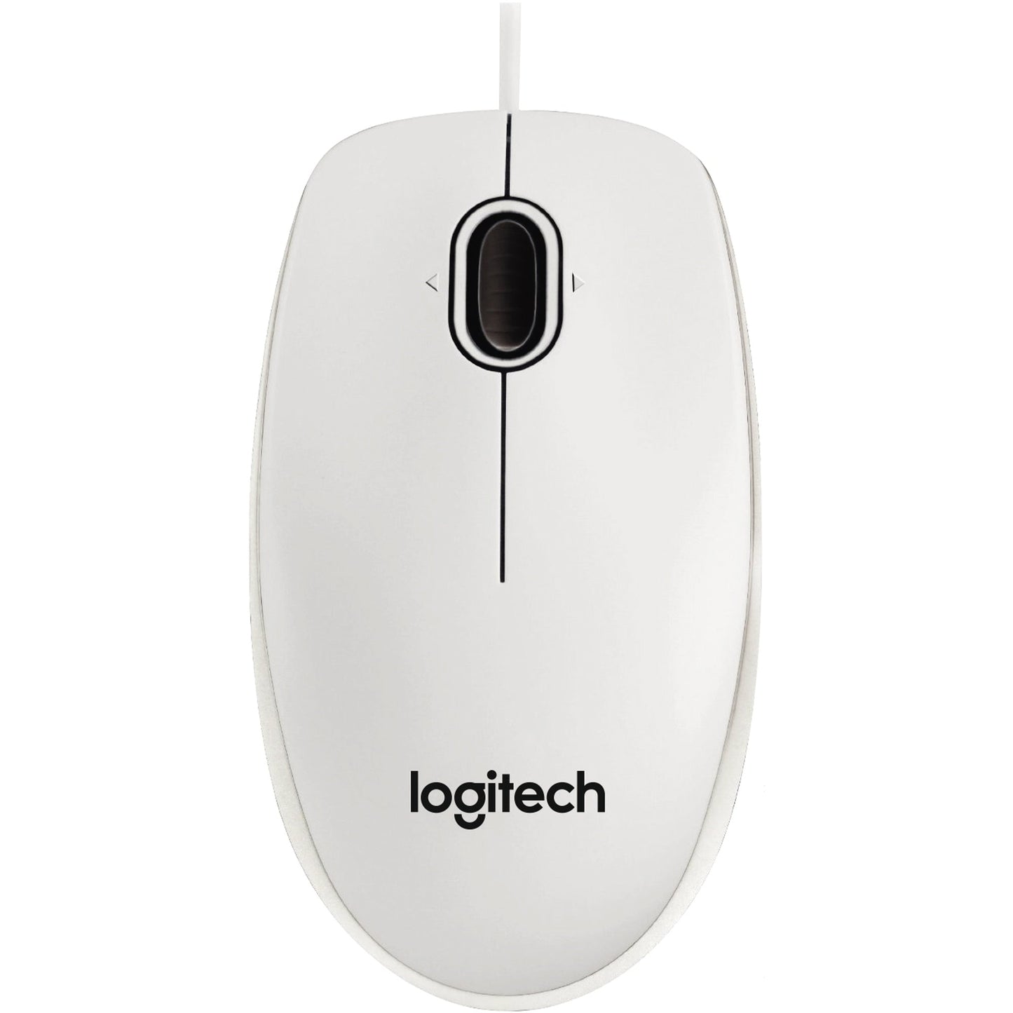 Logitech Optische PC Maus B100 Links- und Rechtshänder USB-A weiß