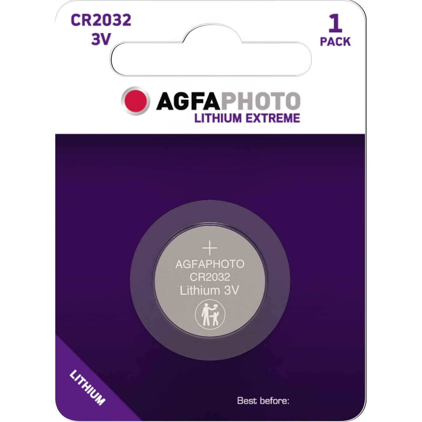 AgfaPhoto Knopfzelle Lithium CR2032 3V