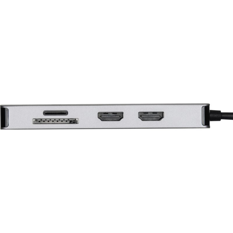 Targus Dockingstation 15 x 3 x 10 cm (B x H x T) USB 1 x USB-C 3.2 Gen 2 (mit Spannungsversorgung), 1 x USB-A 3.2 Gen 1 (mit Batterie-Aufladung), 1 x USB-A 3.2 Gen 1, 2 x HDMI, 1 x RJ-45