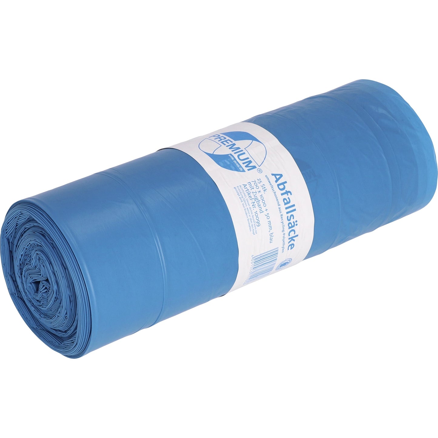 PREMIUM Müllsack 70 x 100+5 cm (B x H) 34µm 120l LDPE-Folie blau 25 St./Pack.