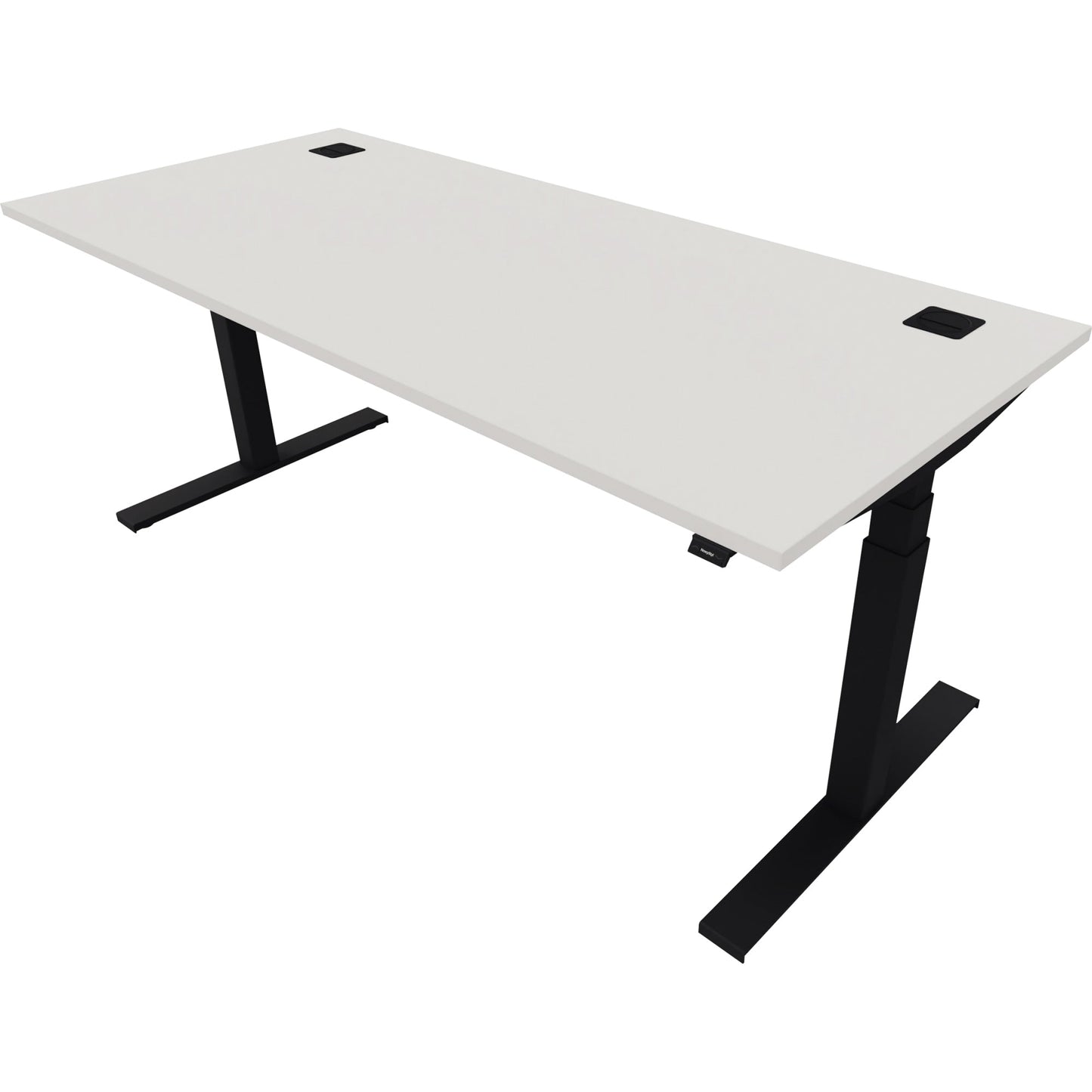 NowyStyl Schreibtisch eModel 2.0 Maße: 1.800 x 640-1.300 x 800 mm (B x H x T) Holz weiß