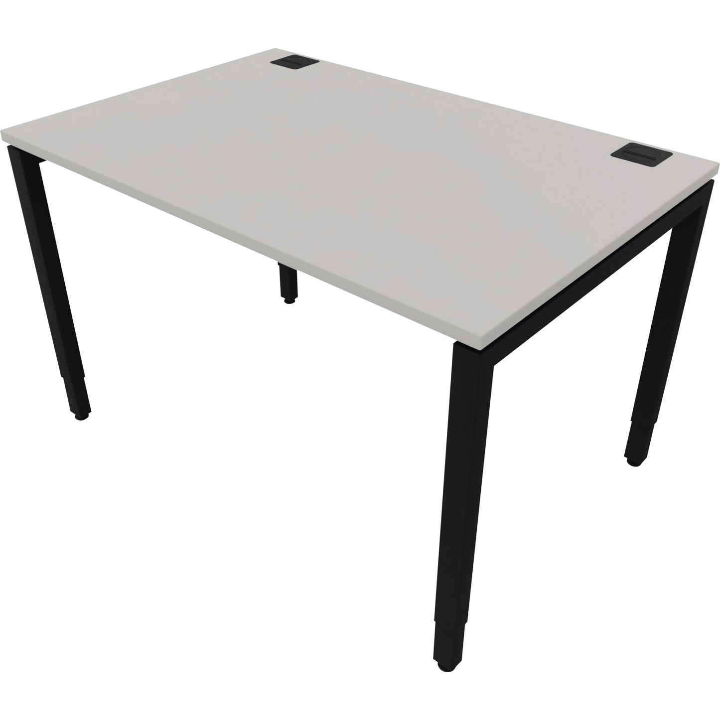 NowyStyl Büroschreibtisch manuell 120x80cm sw/platinum