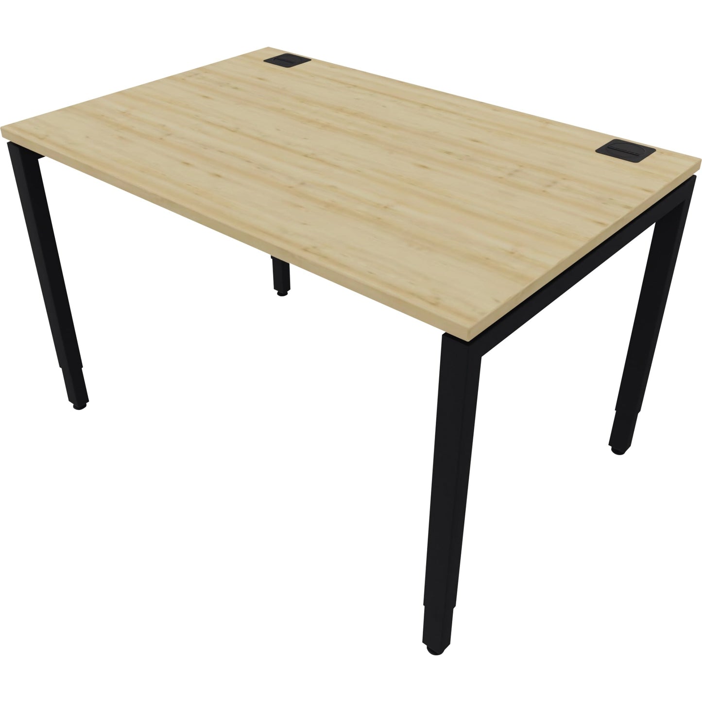 NowyStyl Büroschreibtisch manuell 120x80cm sw/natural country beech