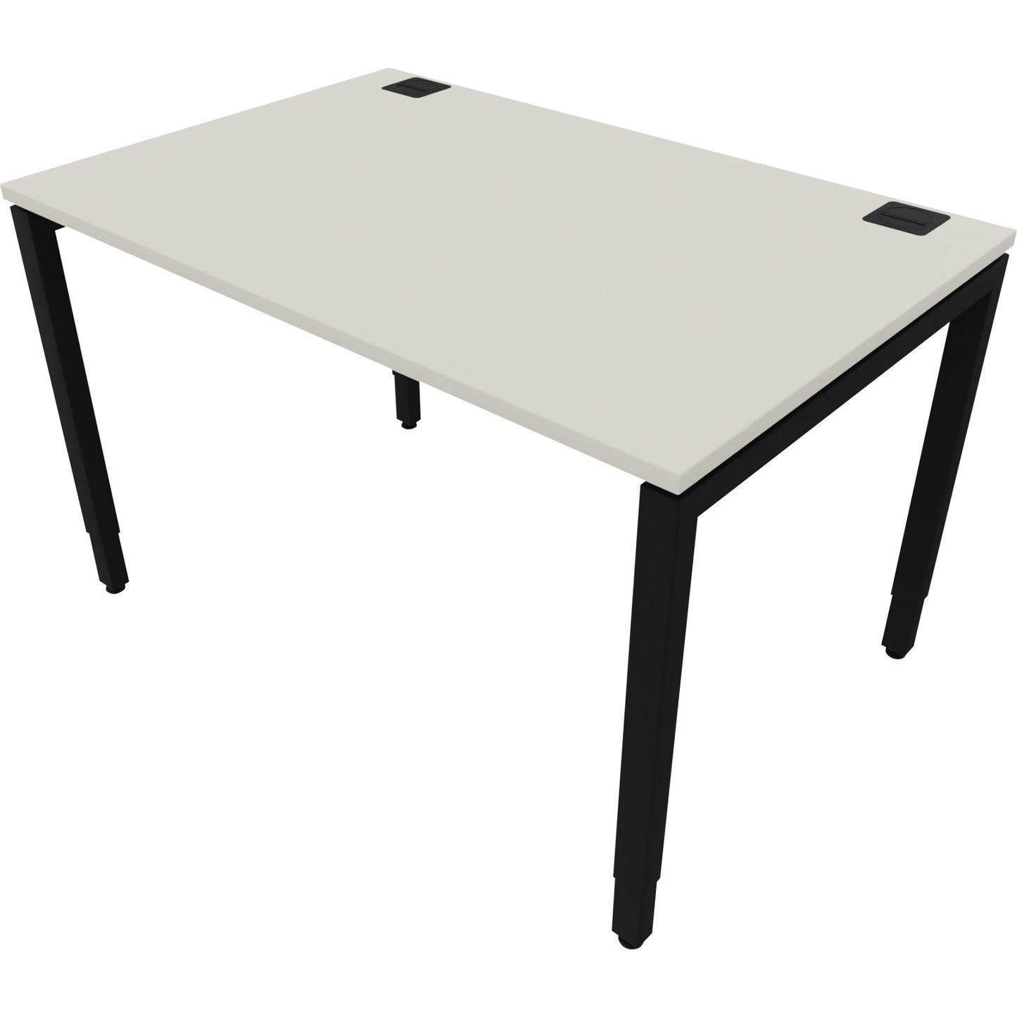 NowyStyl Büroschreibtisch manuell 180x80cm sw/weiß