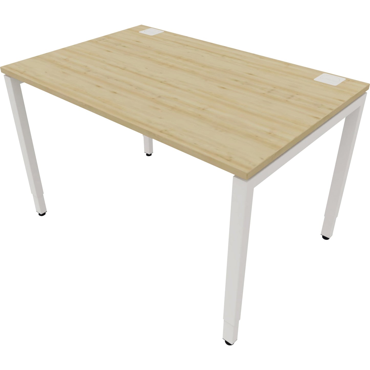 NowyStyl Büroschreibtisch manuell 120x80cm ws/natural country beech