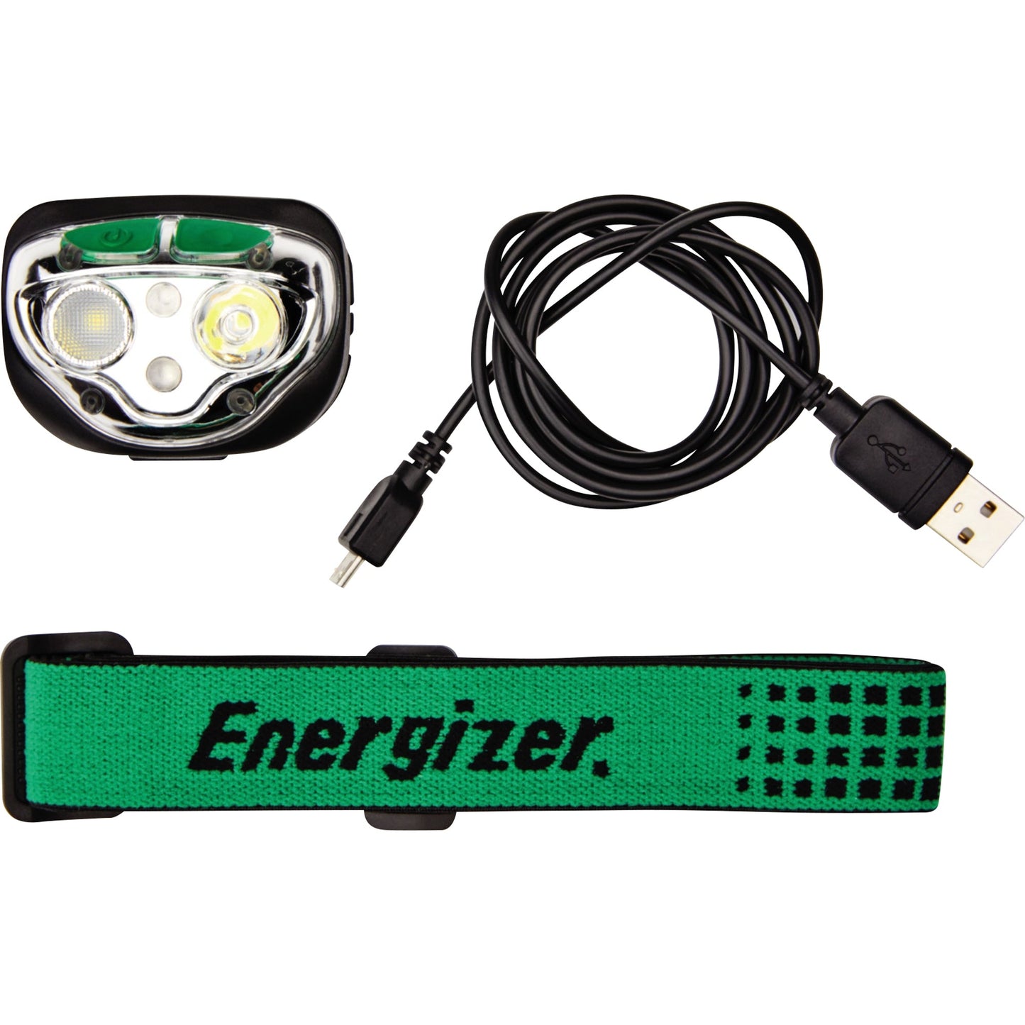Energizer® Stirnlampe Vision Ultra HD 400lm 80m LED Low: 15 h, Wide low: 15 h, Wide: 5 h, High: 4 h Akku Li-Ion Kunststoff schwarz
