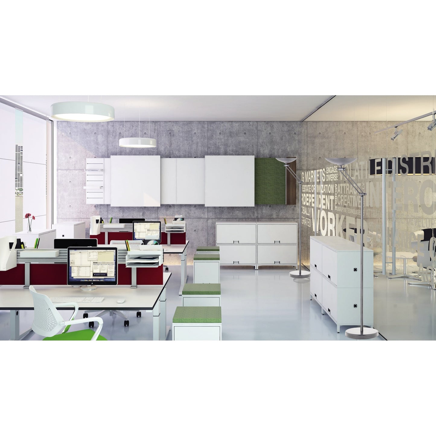 UNILUX Deckenfluter DEL ARTICULATED 2.0 175-186cm D 23 kWh/1.000h grau