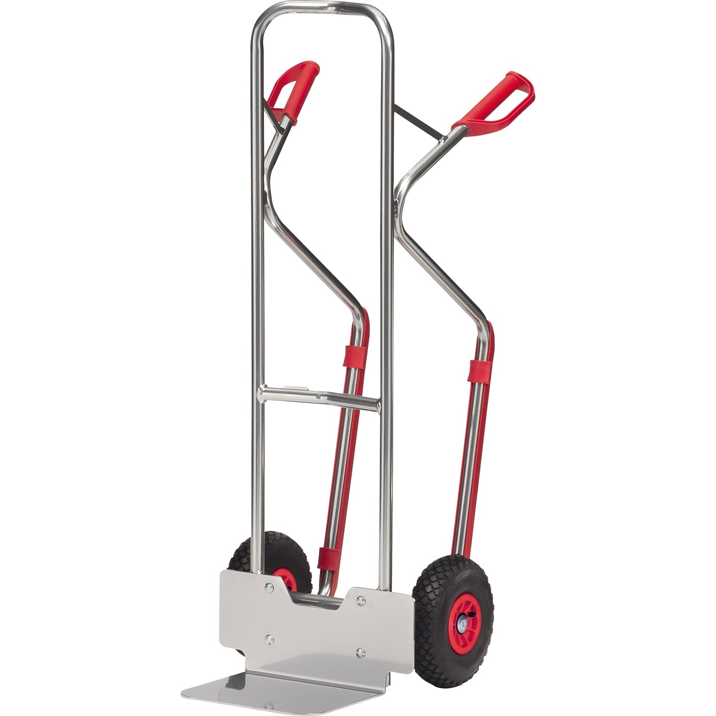 Fetra Sackkarre 59 x 130 cm (B x H) 200kg Aluminium silber/rot/schwarz