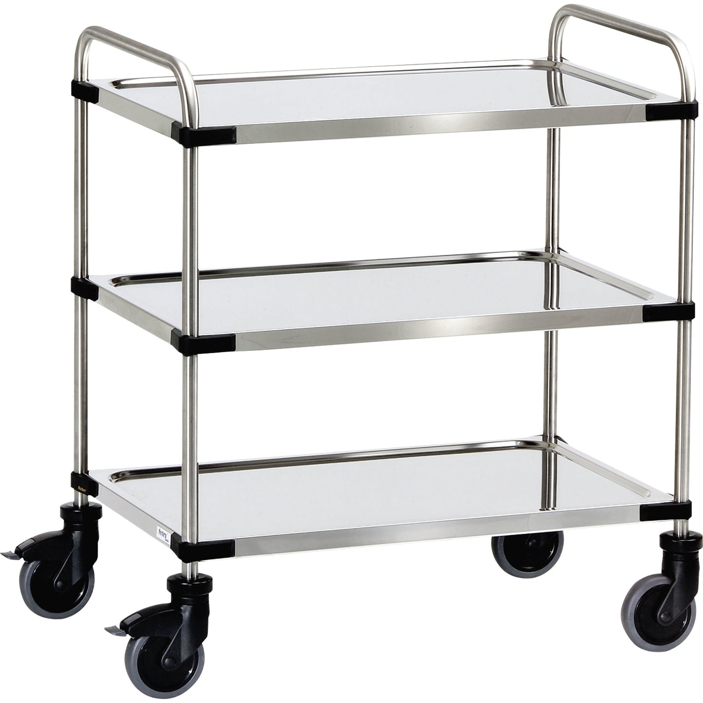 Fetra Servierwagen 95 x 70 cm (H x L) 150kg Chrom/Nickel/Stahl