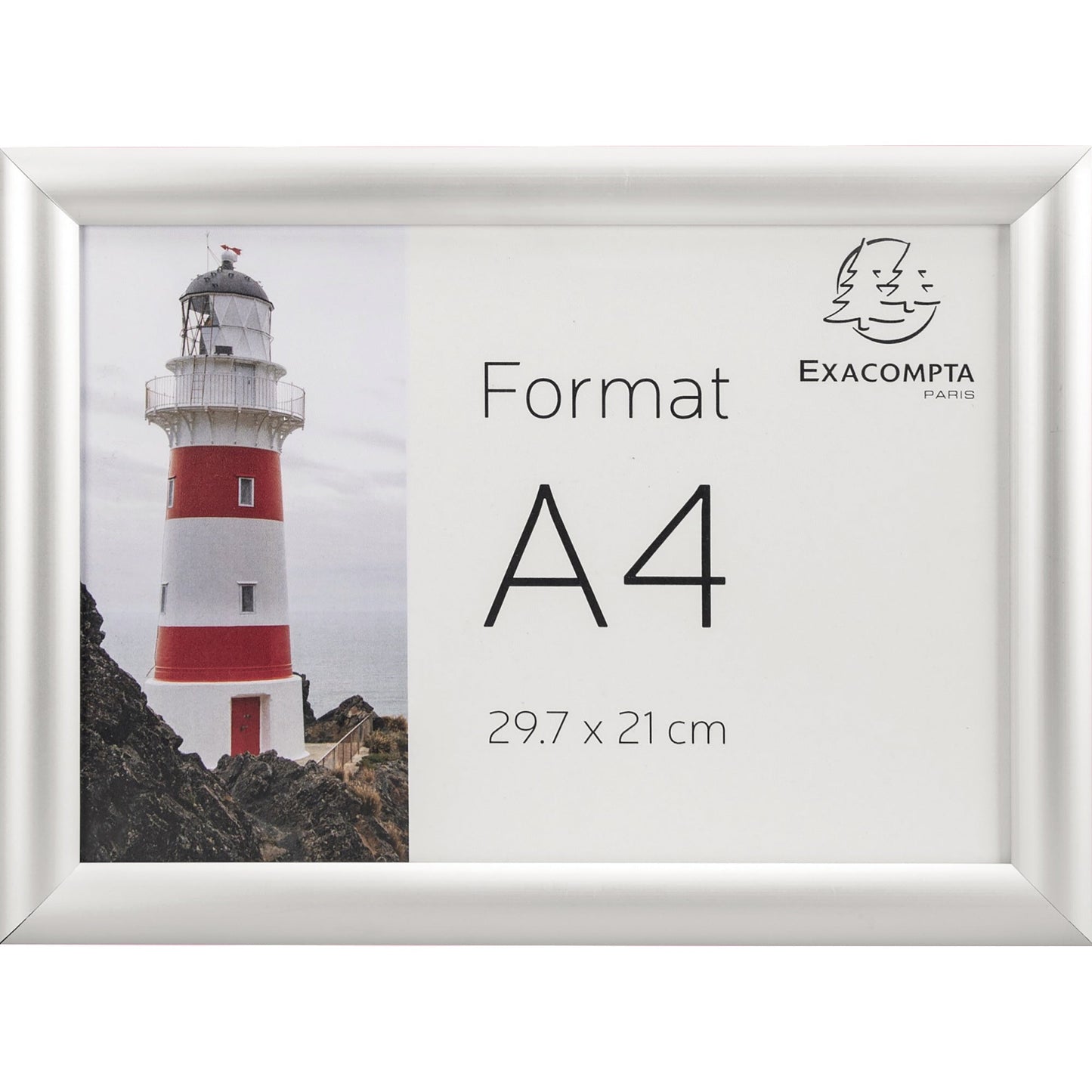 Exacompta Bilderwechselrahmen Office 24 x 32,7 x 1,2 cm (B x H x T) DIN A4 Aluminium alu