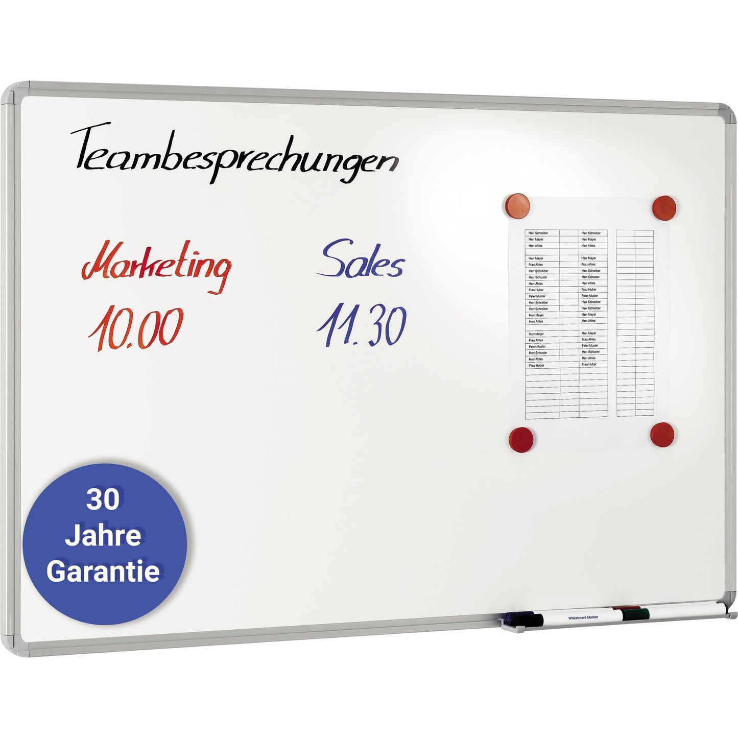 Ultradex Whiteboard Maße der Oberfläche: 242 x 122 cm (B x H) Tafel magnethaftend nicht beidseitig beschreibbar Stahl emailliert weiß