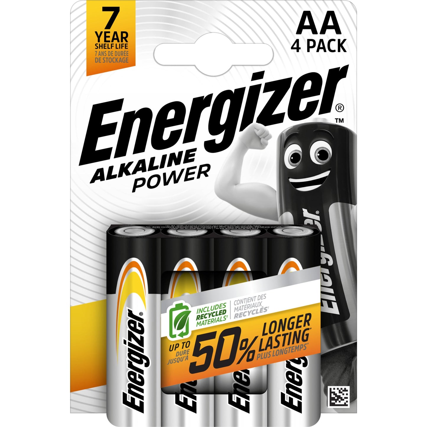 Energizer® Batterie Alkaline Power AA/Mignon LR6 Alkaline 1,5V 4 St./Pack.