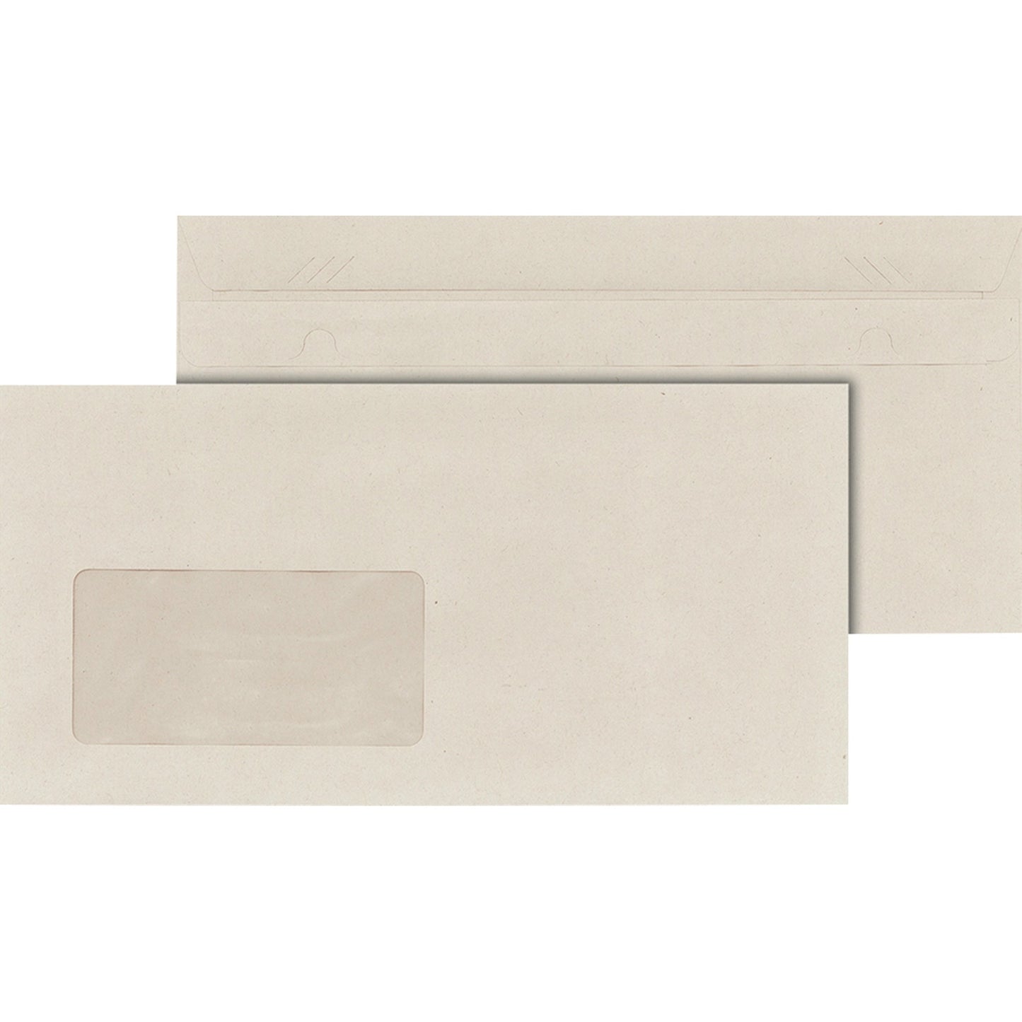 MAILmedia Briefumschlag DIN lang 220 x 110 mm (B x H) mit Selbstklebung mit Fenster 75g/m² grau