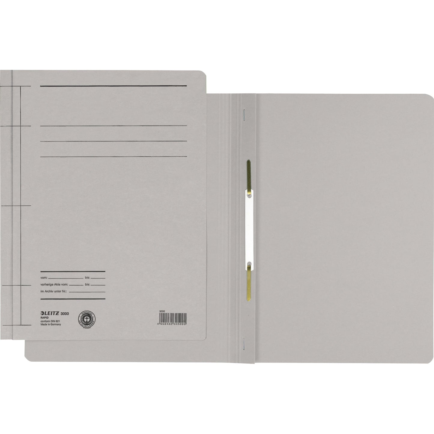 Leitz Schnellhefter Rapid DIN A4 250g/m² Manilakarton, recycelt grau