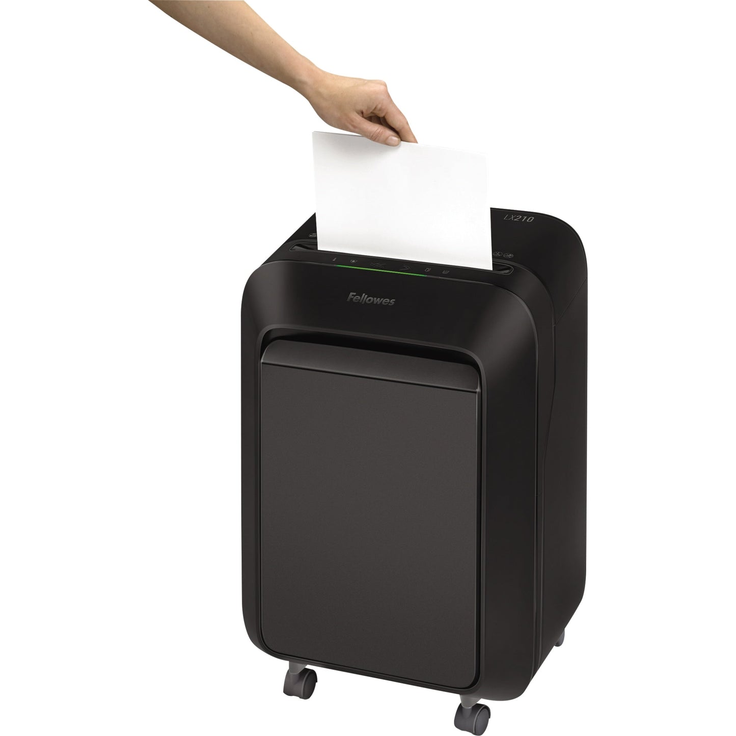 Fellowes® Aktenvernichter Powershred® LX 210 P-4 Papier, Heftklammern, Büroklammern, Kreditkarten Partikelschnitt 16 Bl. schwarz