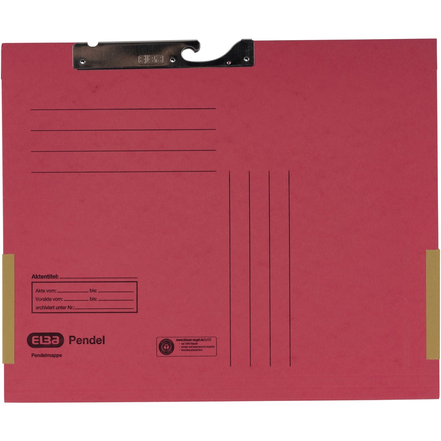 ELBA Pendeltasche 31,8 x 26,5 cm (B x H) DIN A4 320g/m² Manilakarton, recycelt rot