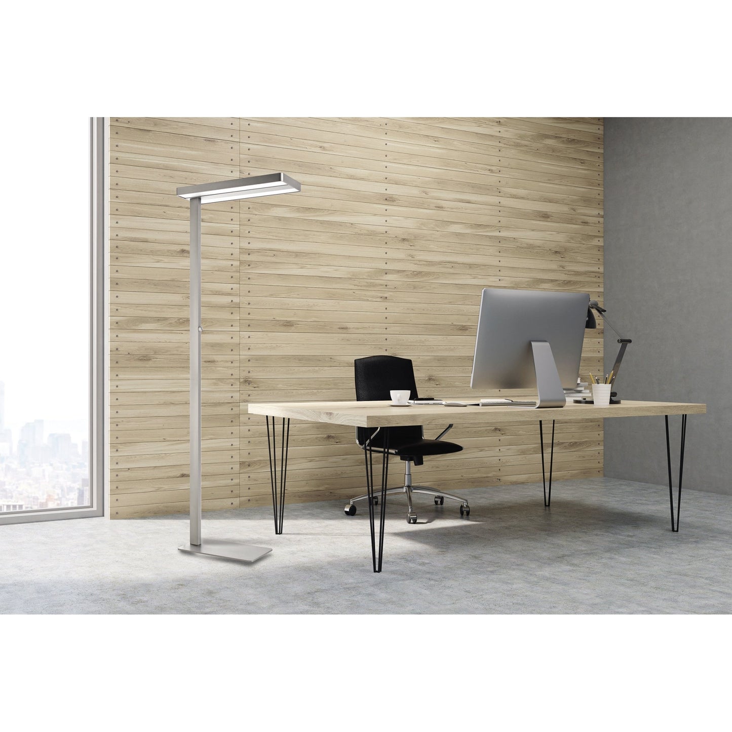 UNILUX Stehleuchte LIXUS D 60 kWh/1.000h LED metallgrau