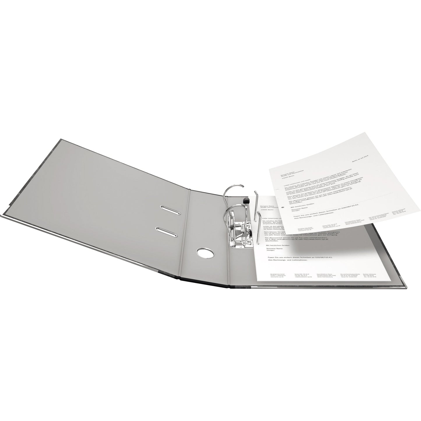 Falken Ordner 80mm DIN A4 Rückenschild: geklebt mit Schlitzen Werkstoff: Pappe Material außen: Papier Material innen: Papier schwarz
