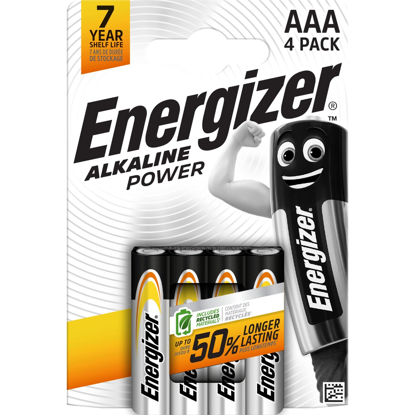Energizer® Batterie Alkaline Power AAA/Micro LR03 Alkaline 1,5V 4 St./Pack.