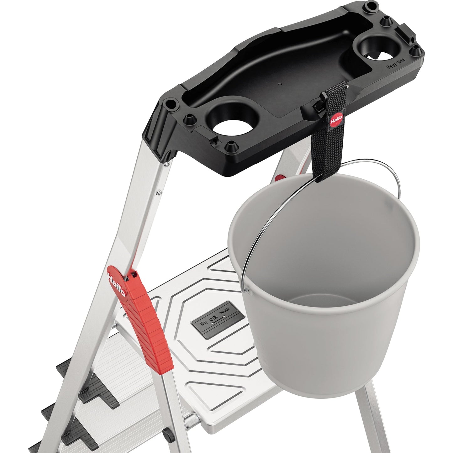 Hailo Stehleiter L80 Comfortline 3,07m Aluminium silber