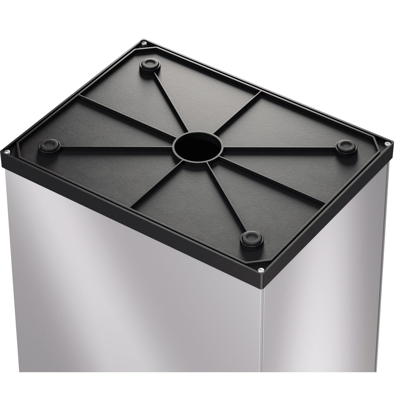 Hailo Abfalleimer Big-Box Swing XL 52l Stahlblech silber 1 Sortierfach