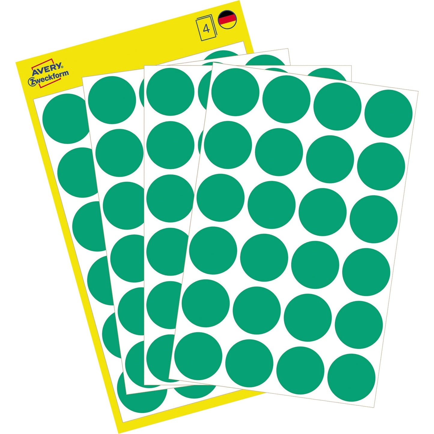 Avery Zweckform Markierungspunkt 18mm Papier grün 96 Etik./Pack.