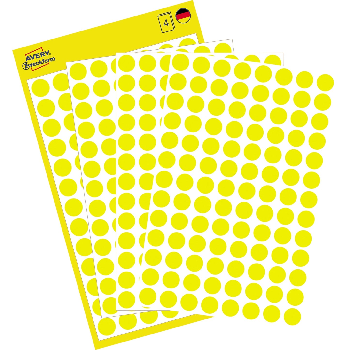 Avery Zweckform Markierungspunkt 8mm Papier gelb 416 Etik./Pack.