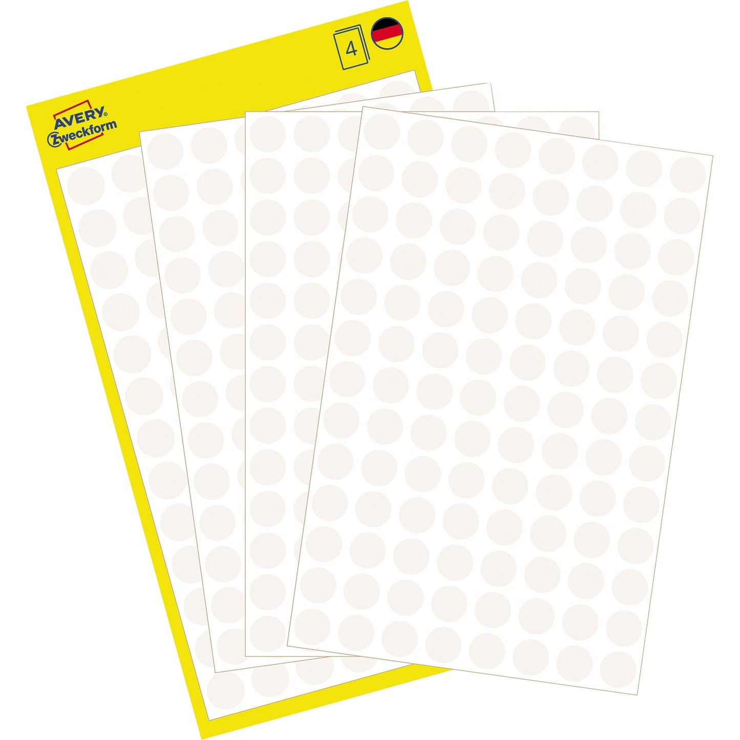 Avery Zweckform Markierungspunkt 8mm Papier weiß 416 Etik./Pack.