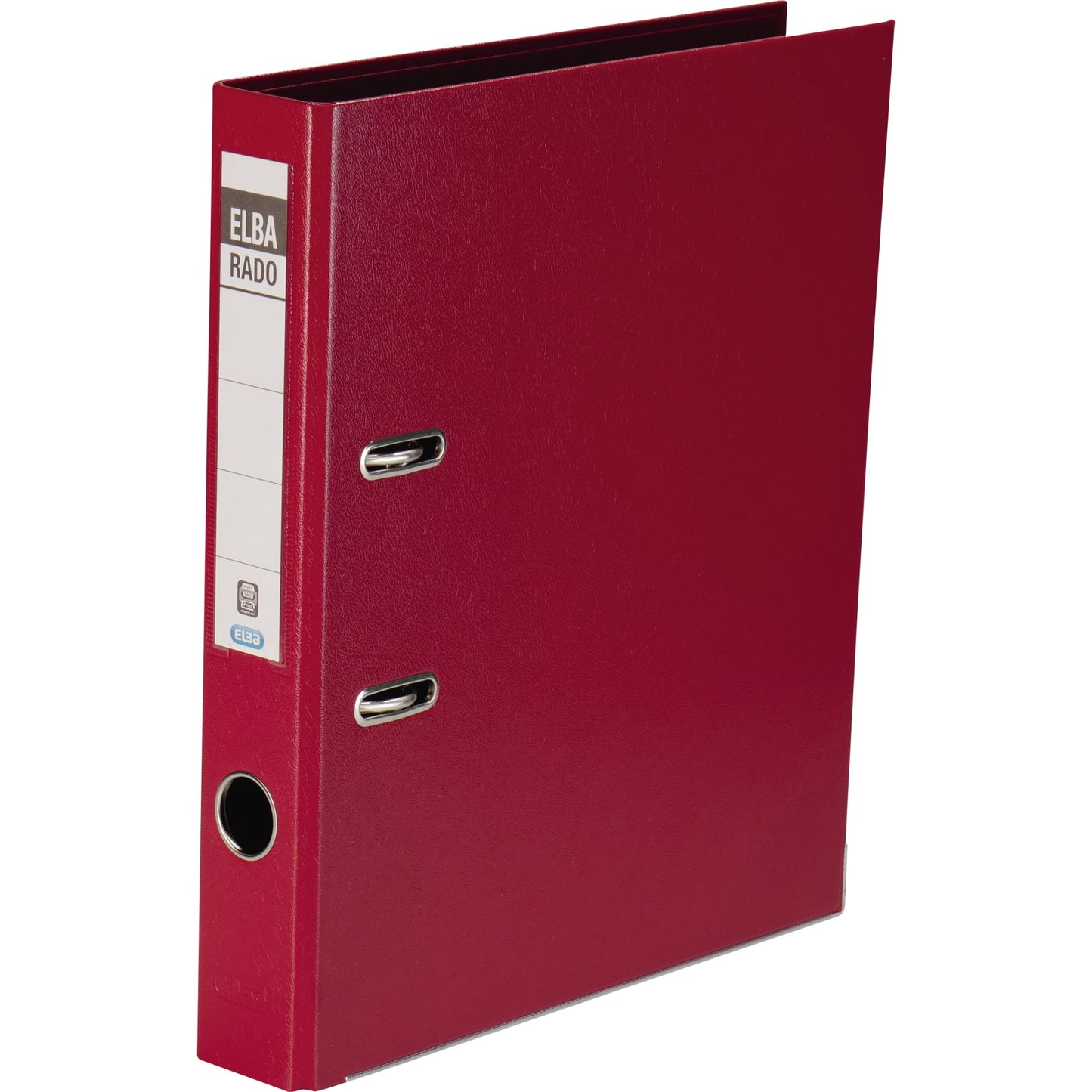 ELBA Ordner rado plast 50mm DIN A4 Rückenschild: einsteckbar mit Schlitzen Werkstoff: Pappe Material außen: PVC Material innen: PVC rot