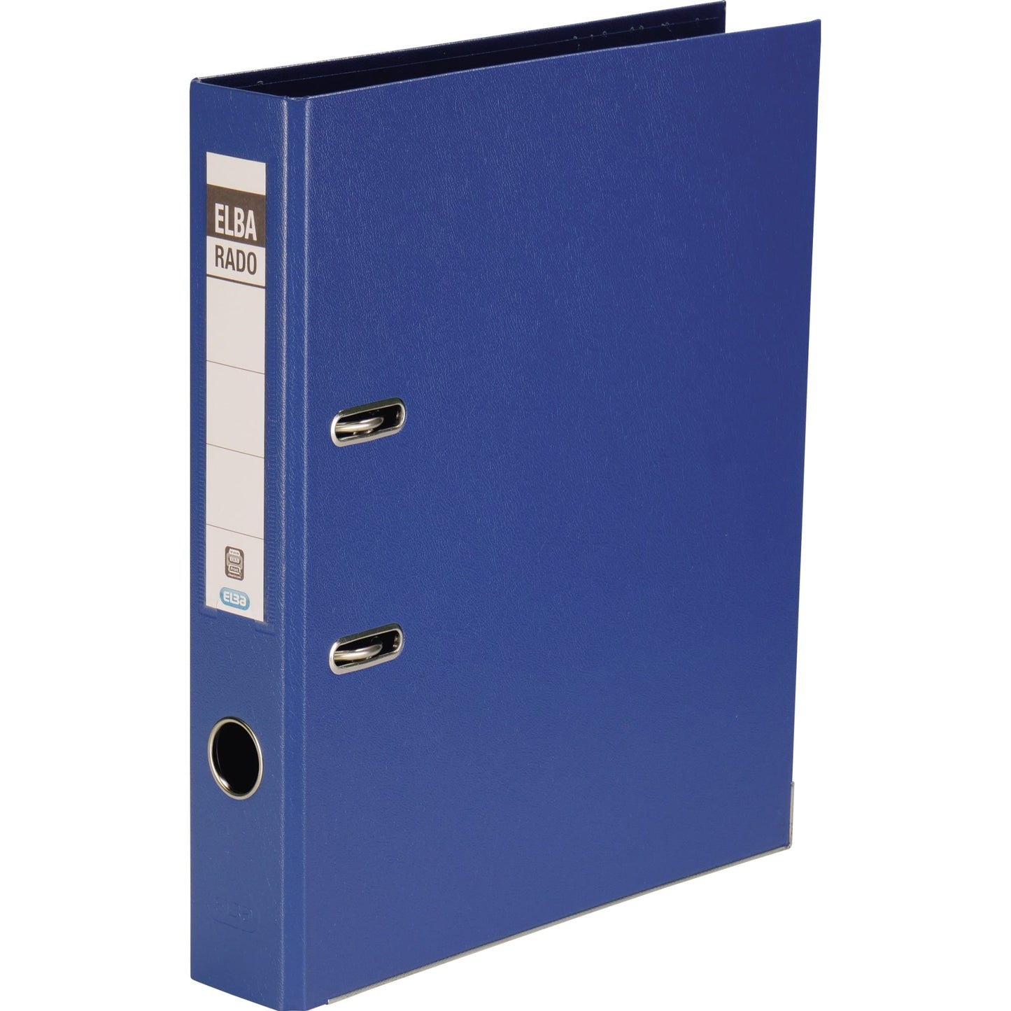 ELBA Ordner rado plast 50mm DIN A4 Rückenschild: einsteckbar mit Schlitzen Werkstoff: Pappe Material außen: PVC Material innen: PVC blau