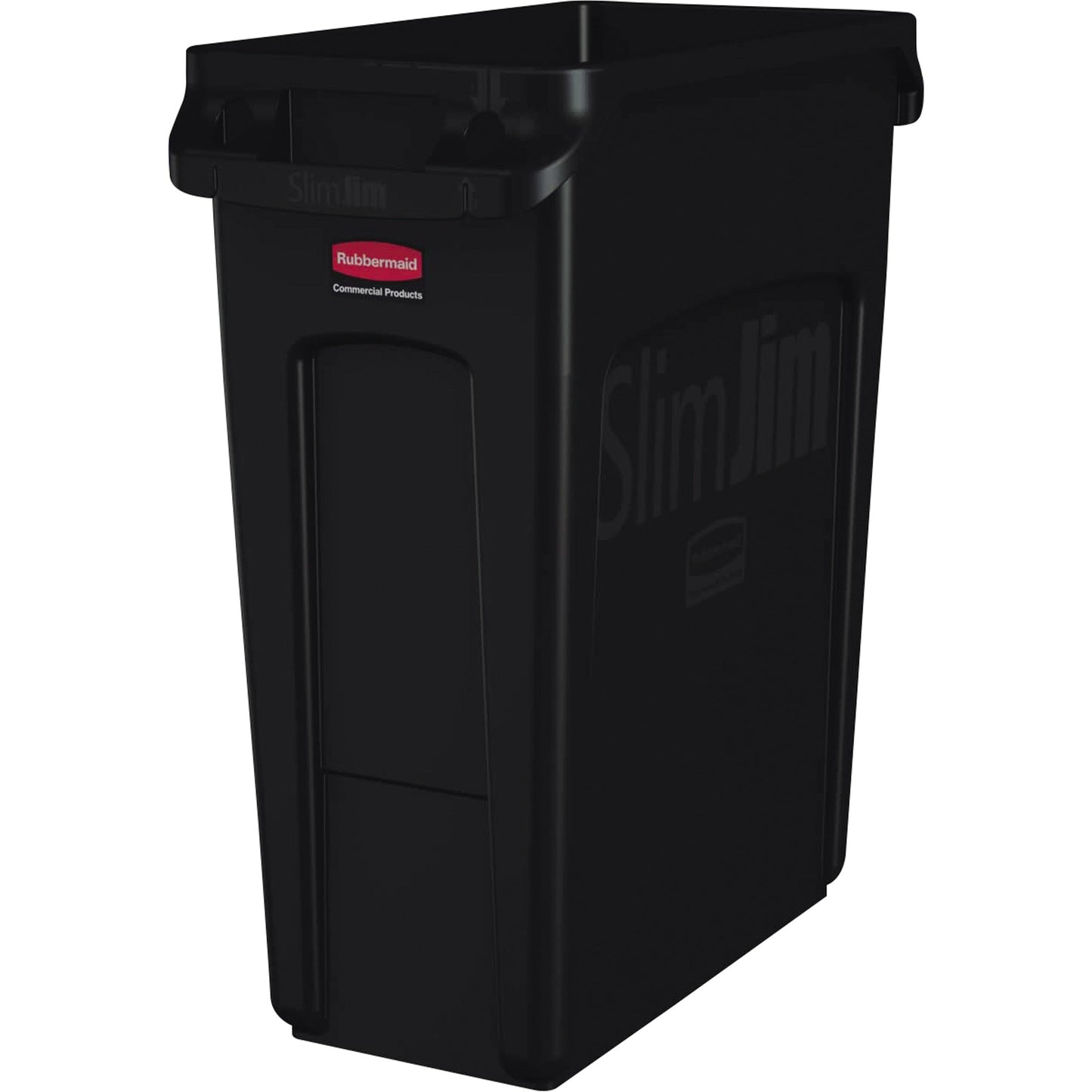 Rubbermaid Abfalleimer Slim Jim® 60l Kunststoff schwarz 1 Sortierfach