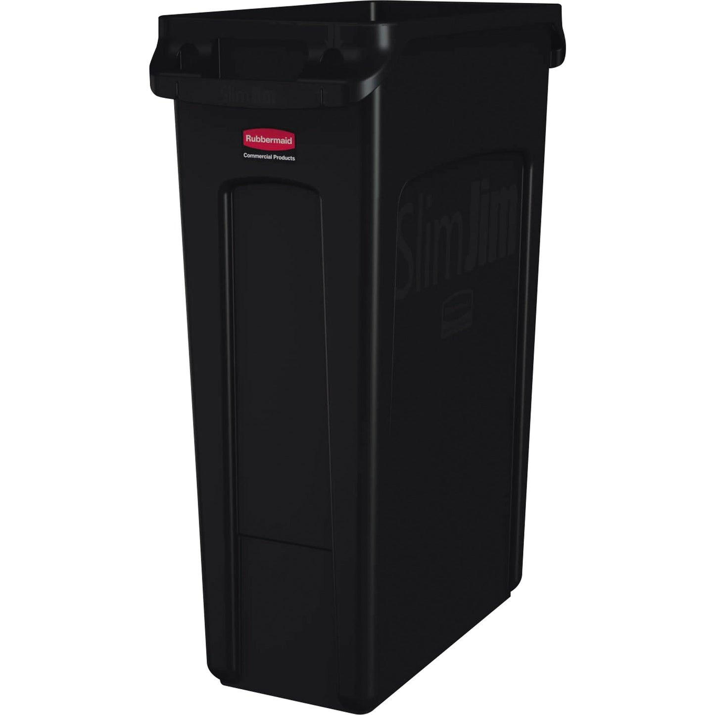 Rubbermaid Abfalleimer Slim Jim® 87l Kunststoff schwarz 1 Sortierfach